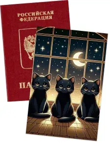 Обложка на паспорт с котомики