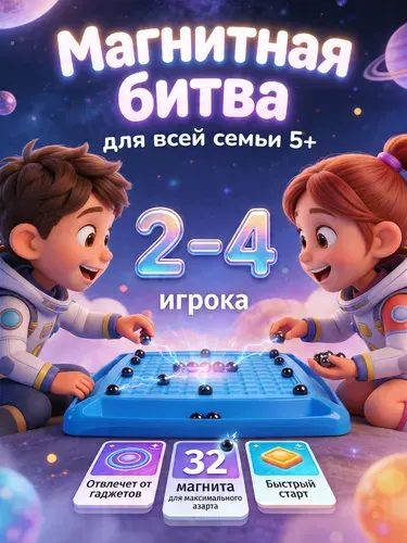Развивающая стратегическая настольная игра Магнитный бой для детей и взрослых