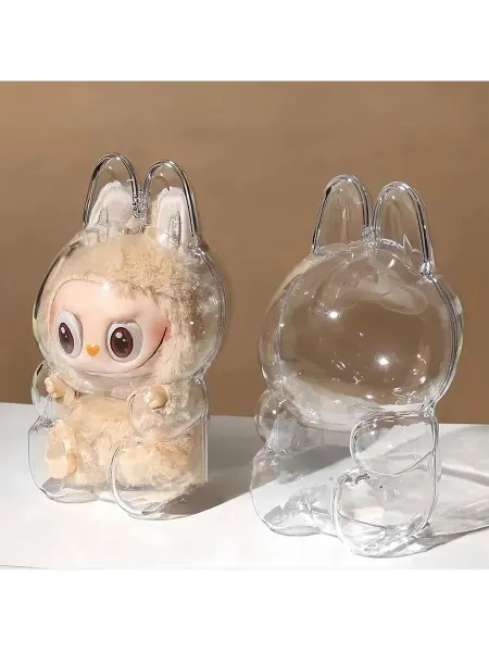 Пластиковый чехол бокс для мягких игрушек Лабубу