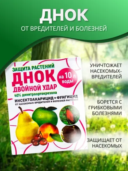 ДНОК – Инсектицид + Фунгицид от насекомых вредителей и болезней растений, на 10 л воды
