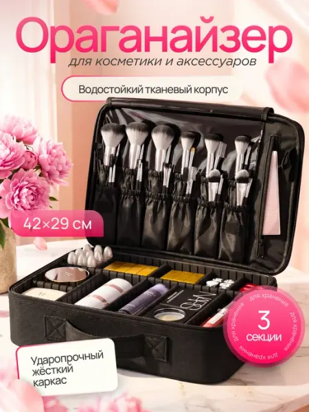 Косметичка большая бьюти кейс для косметики и визажиста