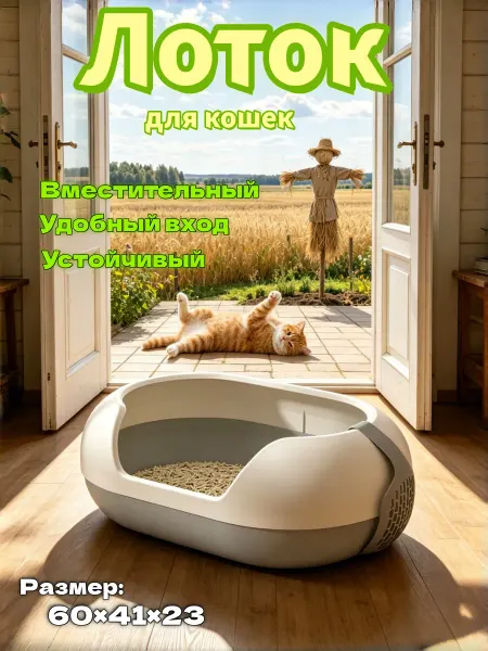 Лоток для кошек капсульный большой