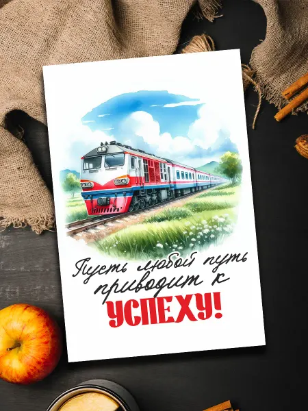 Podarkoz Открытка железнодорожнику