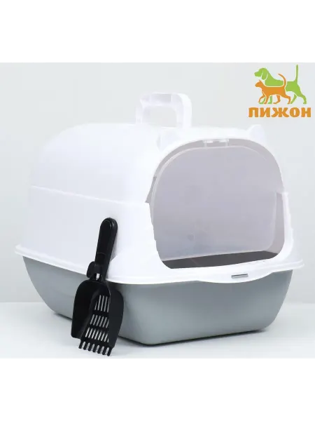 Пижон Лоток домик для кошек закрытый большой