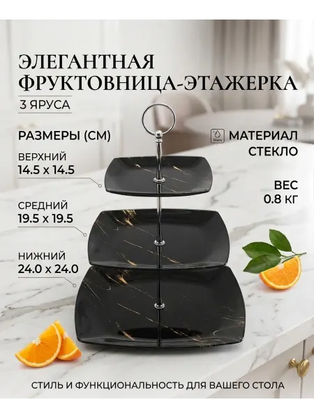 Красолетта Блюдо-Этажерка Трехъярусная