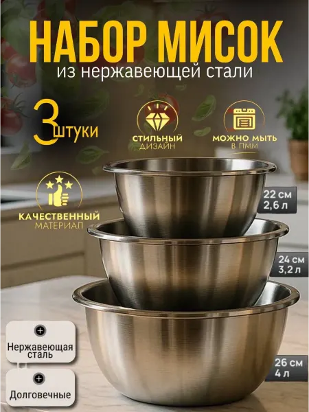 Миски из нержавеющей стали