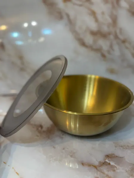 AdaLiya Золотая миска с крышкой