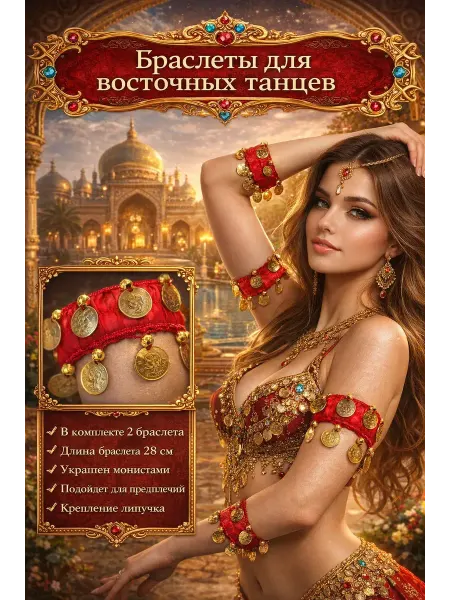 Танец живота Браслеты для восточного танца на предплечья