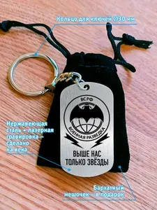 Жетон/брелок с эмблемой военной разведки в подарочной упаковке