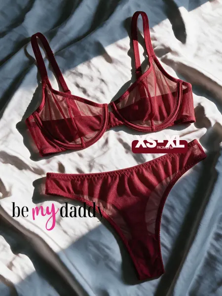 BeMyDaddy Нижнее белье комплект в сетку красный