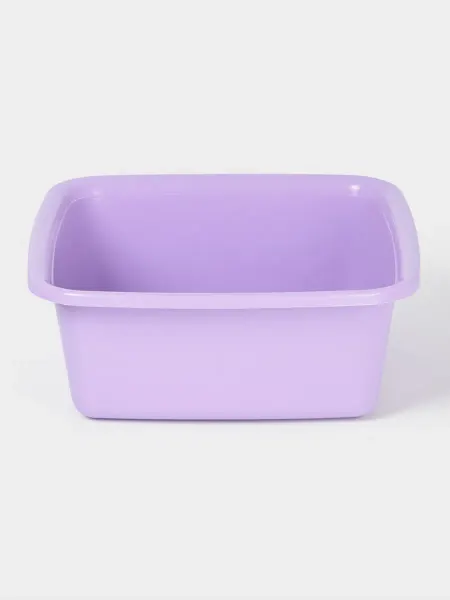 Нет бренда Квадратный хозяйственный таз, пластиковый, МИКС