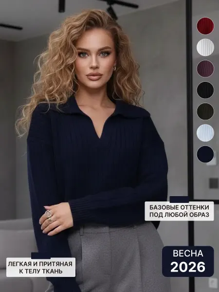 DIAOUTFIT Свитер женский поло