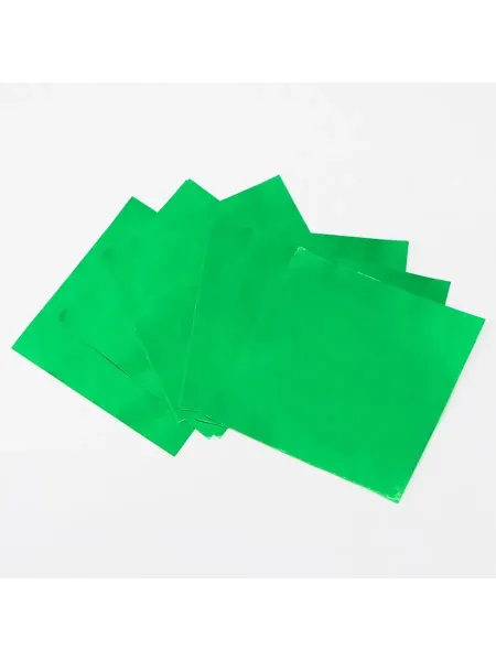 Фольга для конфет 10×10 см 100 шт зелёный