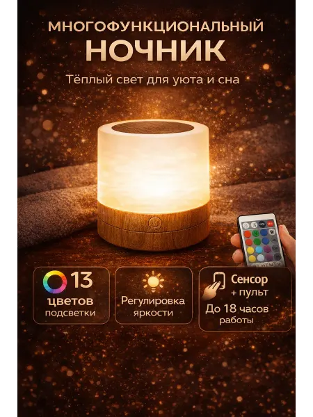 Ночник детский прикроватный светильник