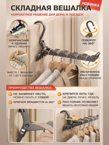 Вешалка портативная складная