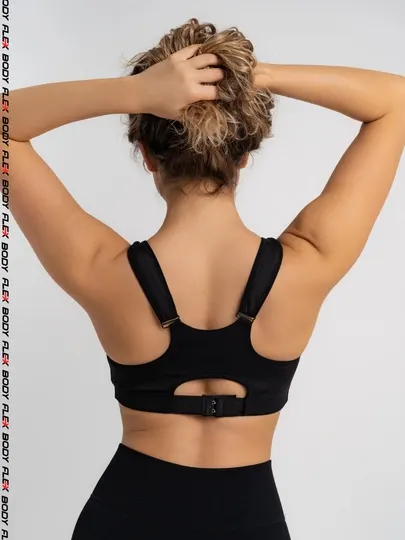 Топ спортивный женский Body Flex на молнии, кроп-топ бра S-5XL