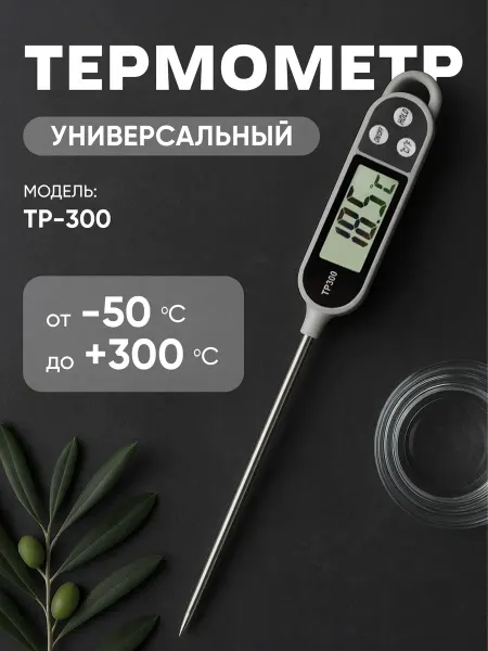 DomoTeck Термометр для воды молока, пищи, почвы грунта теплицы и сада