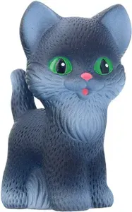 Детская резиновая игрушка "Котенок Васька" для купания в ванной и сюжетно-ролевых игр, развивающая водная игрушка для малышей