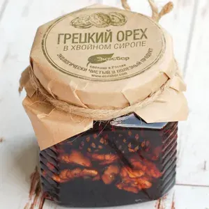 Варенье из сосновых шишек с ядрами грецких орехов, 250мл/300гр, "Экосбор" 1шт