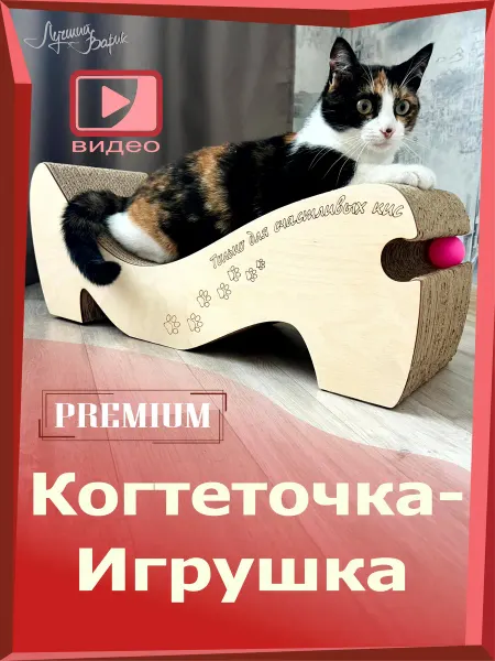 Лучший ВАРИК Когтеточка для кошки, когтедралка картонная