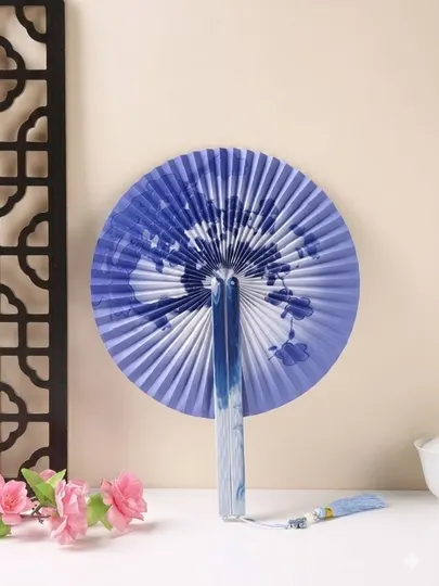 Веер для рук складной веер с кисточкой, китайский японский восточный веер деревянный