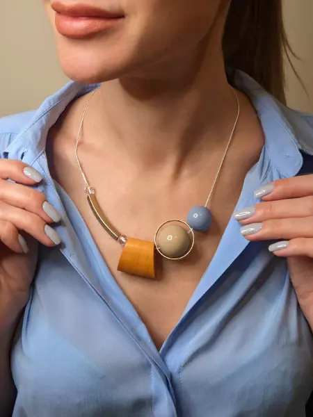 Серьги&Бусы Бусы крупные асимметричные Геометрия