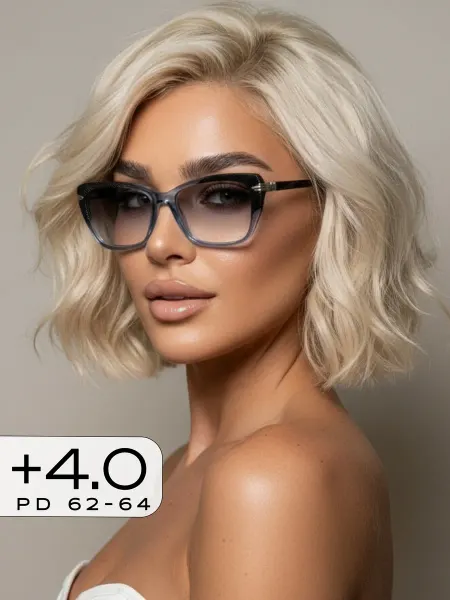 VISIOPTIC Очки для зрения +4 готовые женские корригирующие с диоптрией