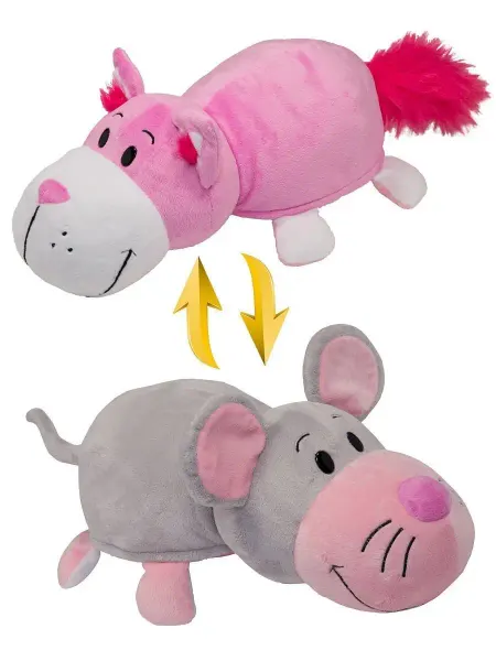 1TOY Мягкая игрушка вывернушка 2-в-1 Кот - Мышка