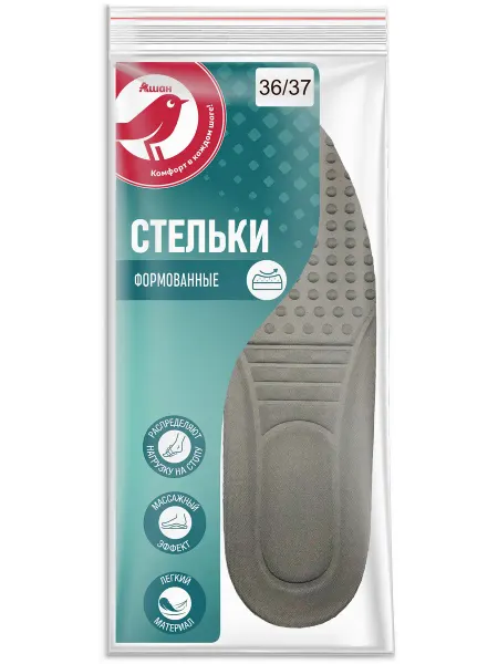 Стельки АШАН Красная птица формованные, размер 36-37