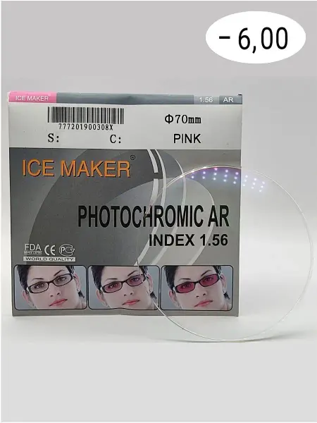 ICE MAKER Линза для очков стигматич. 1шт -6.00 d 70 ind 1.5