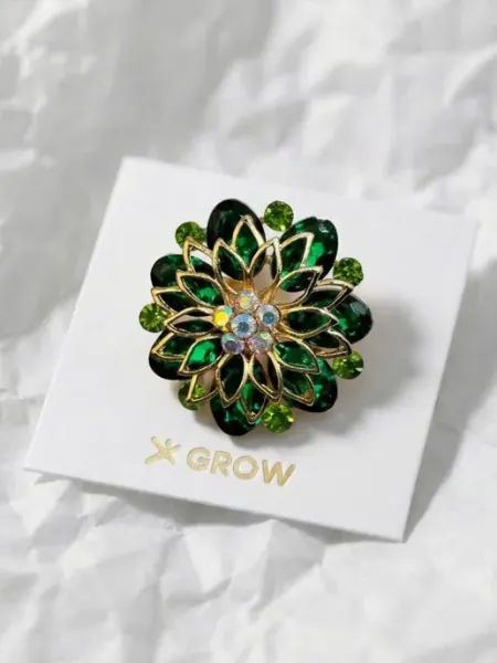 X-GROW Брошь булавка для одежды «Цветок» бижутерия