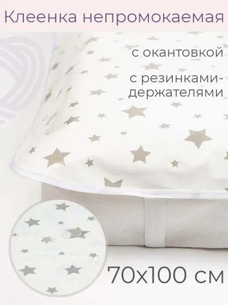 Inlovery Клеенка наматрасник детский непромокаемый 0,7 на 1 м