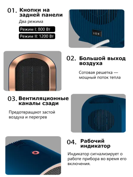 Обогреватель для комнаты с таймером электрический термостат энергосберегающий вентилятор