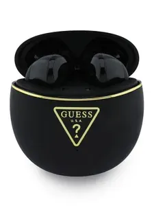 Наушники GUESS беспроводные TWS с Bluetooth 6.0, с микрофоном, кабель USB-C, серия Round Triangle, черные