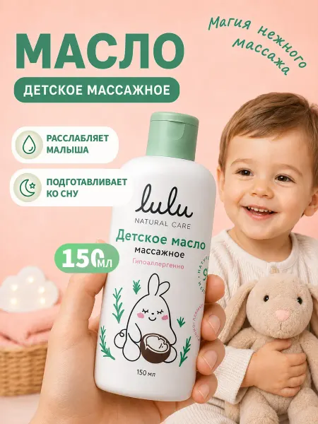 Lulu Масло массажное детское гипоаллергенное 0+ 150мл