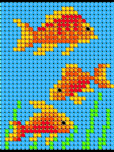 000 - ART- НАБОР ДЛЯ ВЫШИВАНИЯ КАРТИНЫ Вышивка детская китайским бисером 6*7,5 см Золотая рыбка