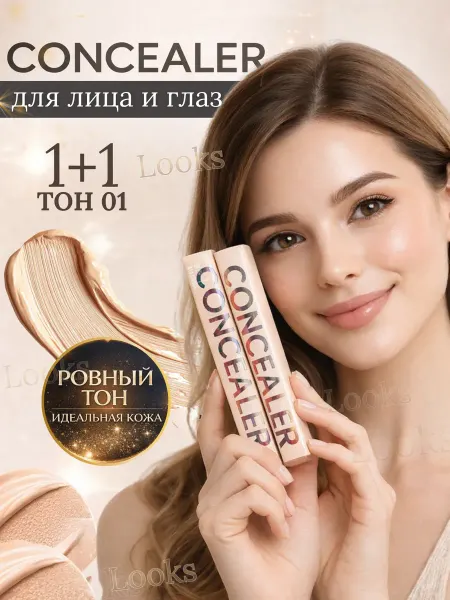Консилеры Консилер увлажняющий для лица тон 01, 2 шт