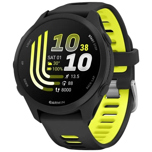 Смарт-часы Garmin Forerunner 170 Music 42.6 мм жёлто-чёрный (010-03920-00)