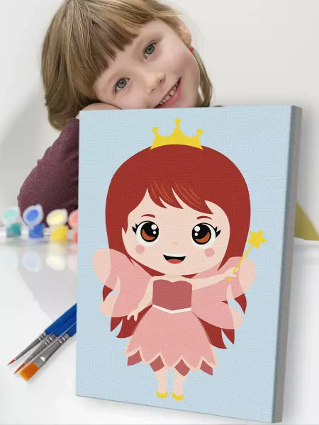 Живопись по номерам Картина по номерам Веселая фея Девочка Для детей Детская