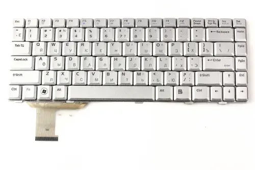 Клавиатура для Asus Z99 W3 W3000 A8 Серебро p/n: 04GNCB1KRU10-1, 04GNCB1KRU14, 04GNCB1KRUS4
