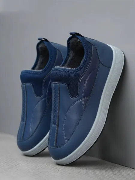 Мужские слипоны для весеннего сезона, изготовленная из натурального искусственного меха