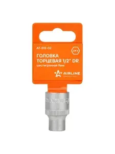 Головка торцевая 1/2" DR шестигранная 9 мм, Airline ATS1202