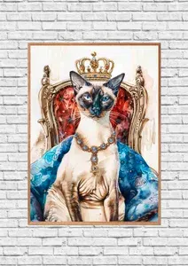 Сиамская кошка Французская королева 1, Плакат 42 см х 29 см