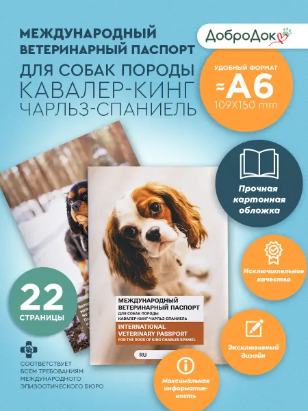 Добродок Ветеринарный паспорт кавалер кинг чарльз спаниель