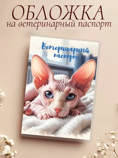 Ушастый друг Обложка на ветеринарный паспорт для кошек