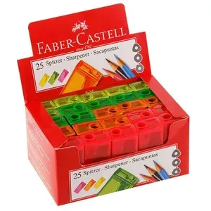 Точилка пластиковая Faber-Castell,1 отверстие,контейнер,25 шт.
