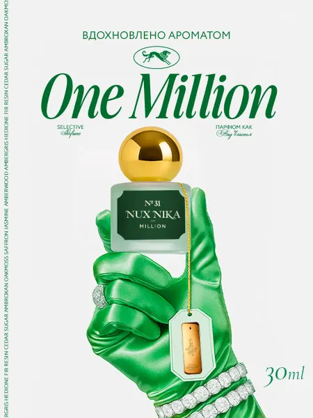 NUX NIKA Стойкие духи, туалетная вода по мотивам 1 Million Rabanne