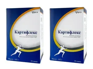 Картифлекс (Cartiflex) коллаген, порошок, Индия, 10 саше-пакетов по 10,2 г х 2 упаковки