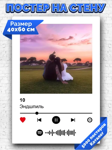 Arthata-spotify постер Спотифай постер Спотифай плакат Эндшпиль - 10 40х60