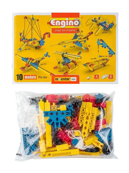 ENGINO Конструктор детский игровой набор база для сборки 10 игрушек